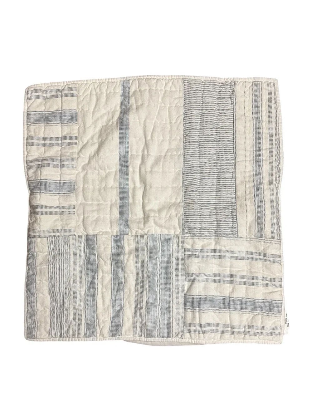 Pottery Barn Hawthorn Handcrafted Patchwork Quilted Euro Shams Set of Two